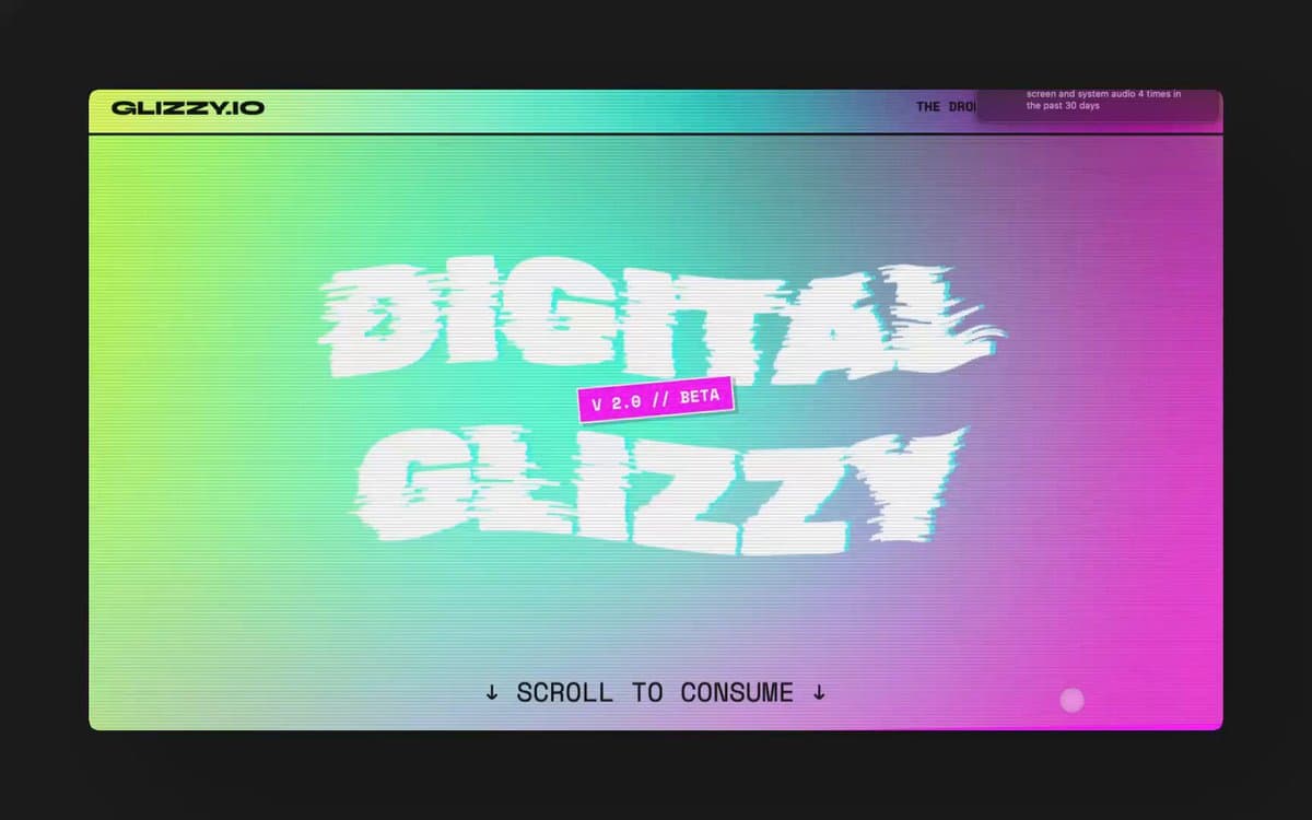 Maximalist digital hot dog startup website
