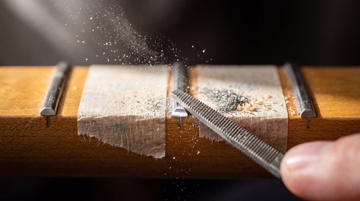 E-commerce Main Image - Macro Guitar Fret Dressing