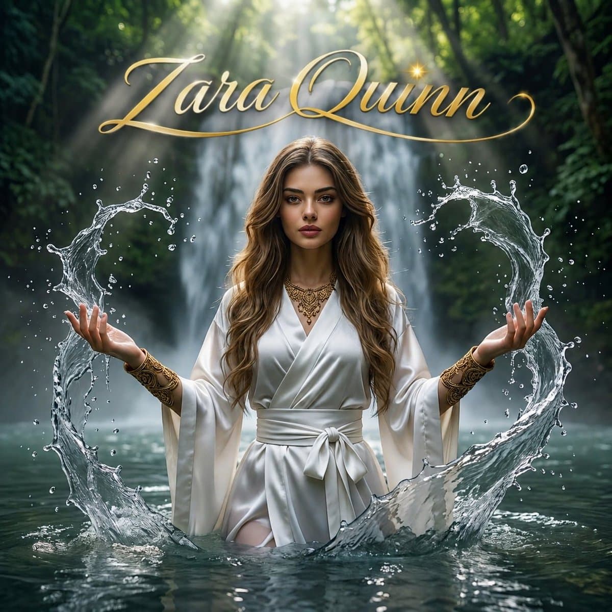 Mystical Waterfall Fantasy Portrait