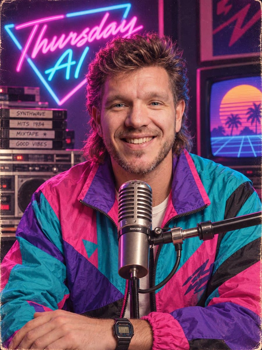Retro Synthwave Podcast Host