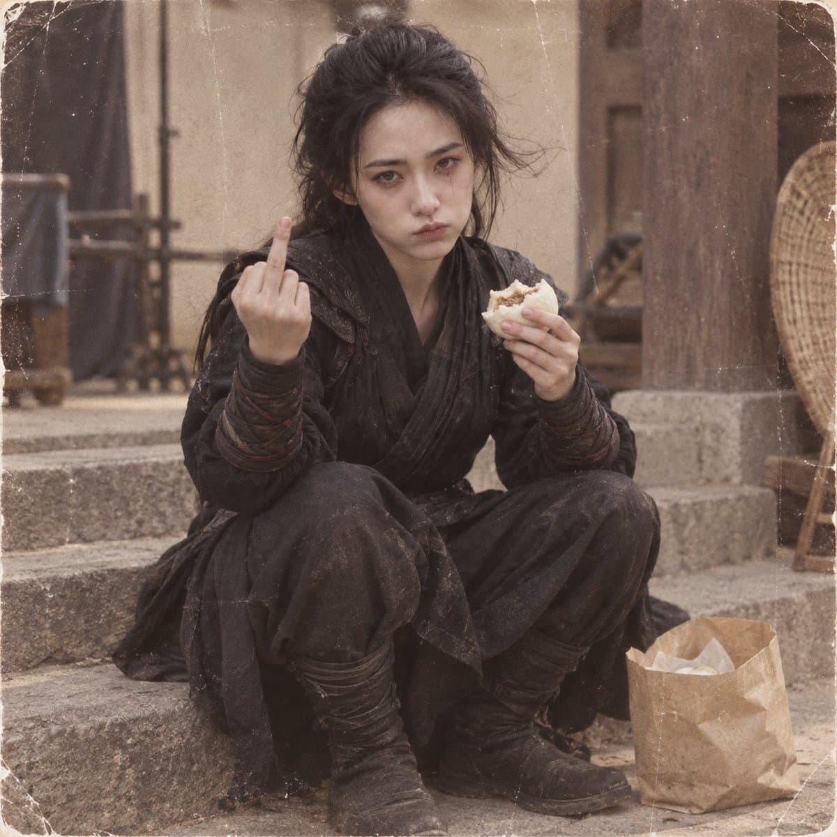 Retro Wuxia Behind-the-Scenes Still