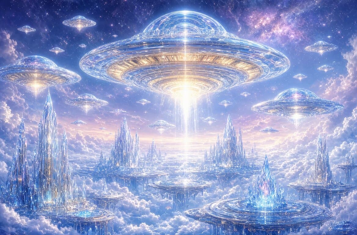 Cinematic Crystalline Spacecraft Video