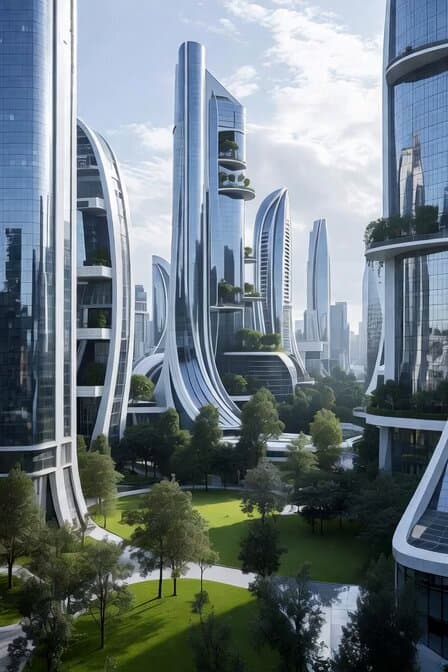 Advanced Greenery Cityscape Video
