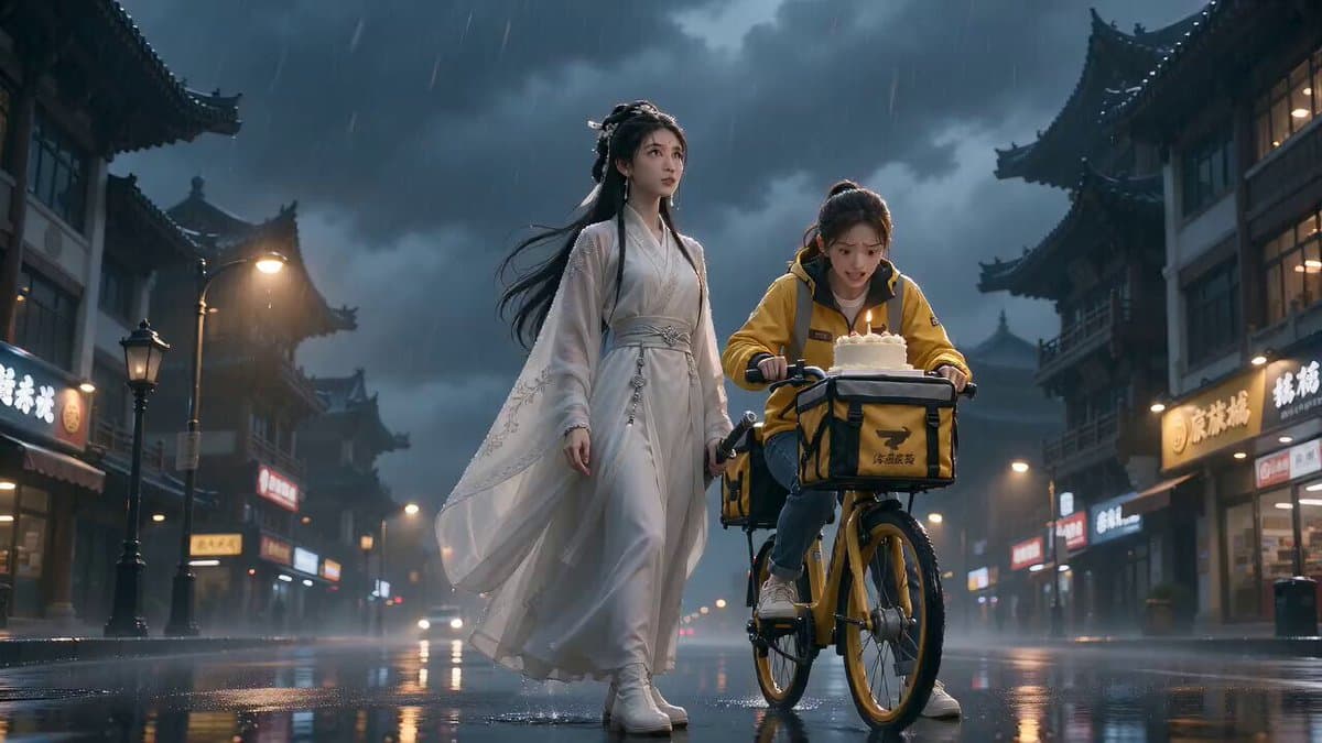 Cinematic Xianxia Cake Delivery Mission