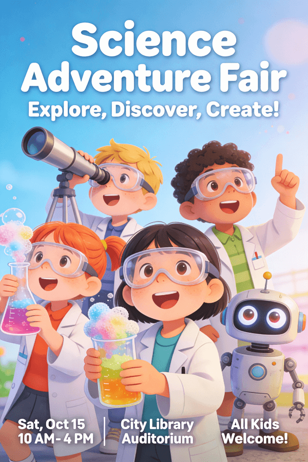 Fun Educational Children's Science Fair Poster