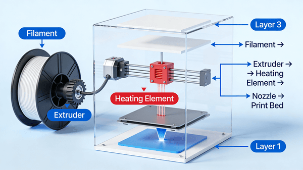 3D Printer Works Diagram