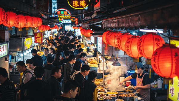 Vibrant Taipei Night Market Scene