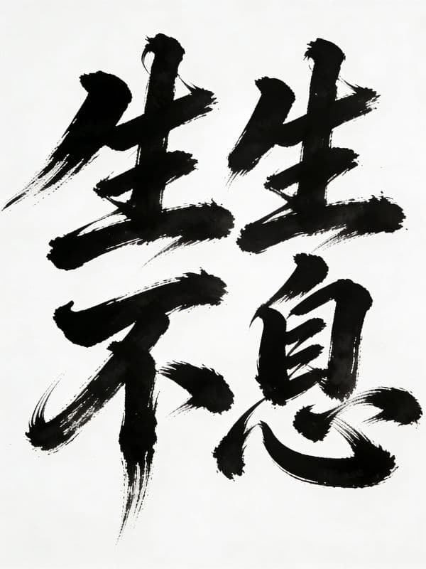 Endless Vitality Cursive Poster