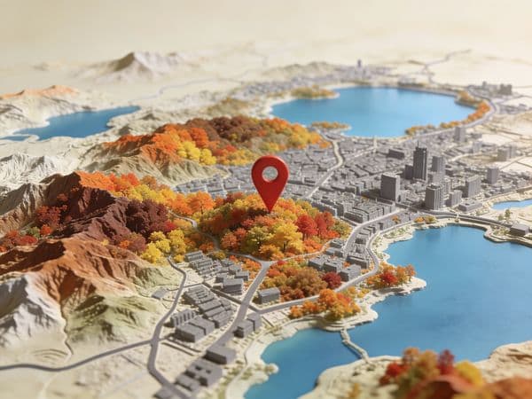 Topographic Map of Hangzhou