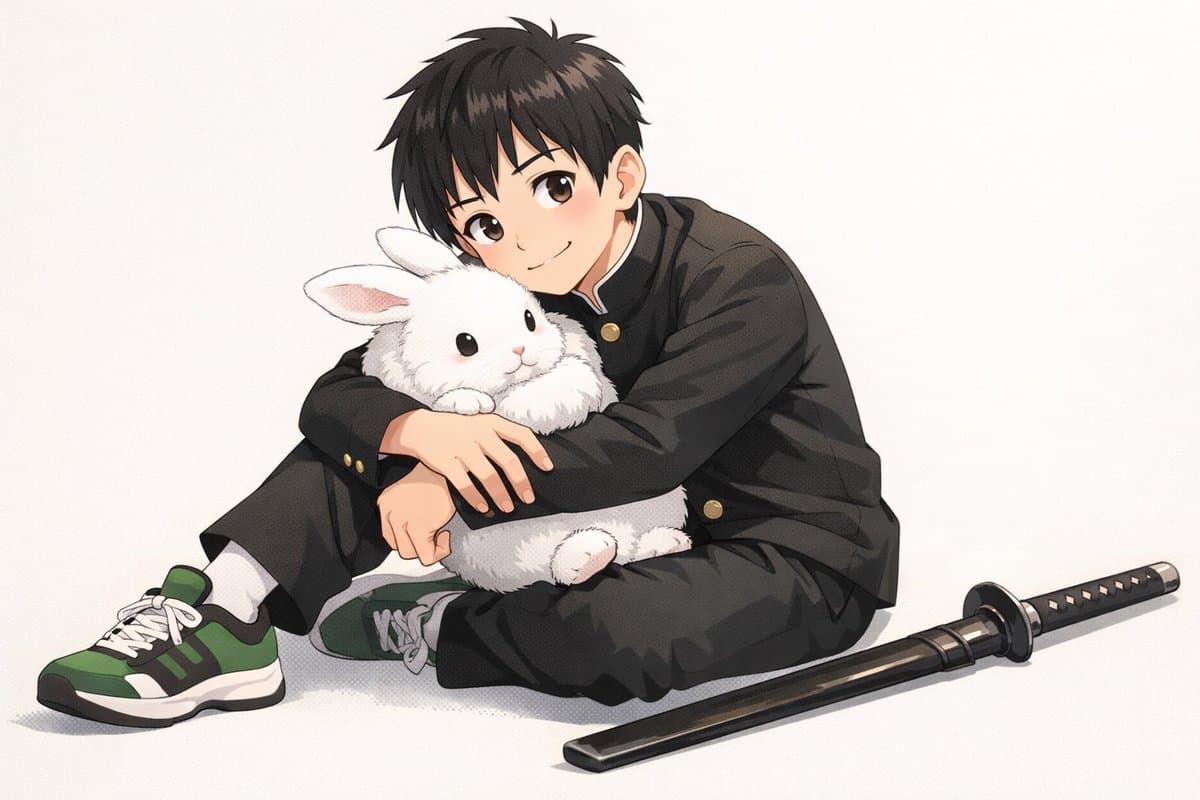 Exorcist with Fluffy Rabbit Ears and Apprentice Rabbit Familiar