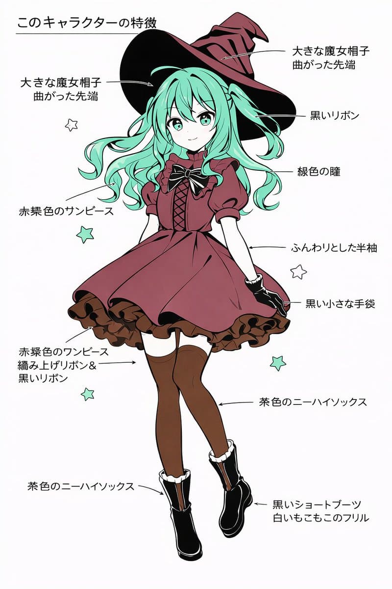 Character Feature Description Prompt (Japanese)