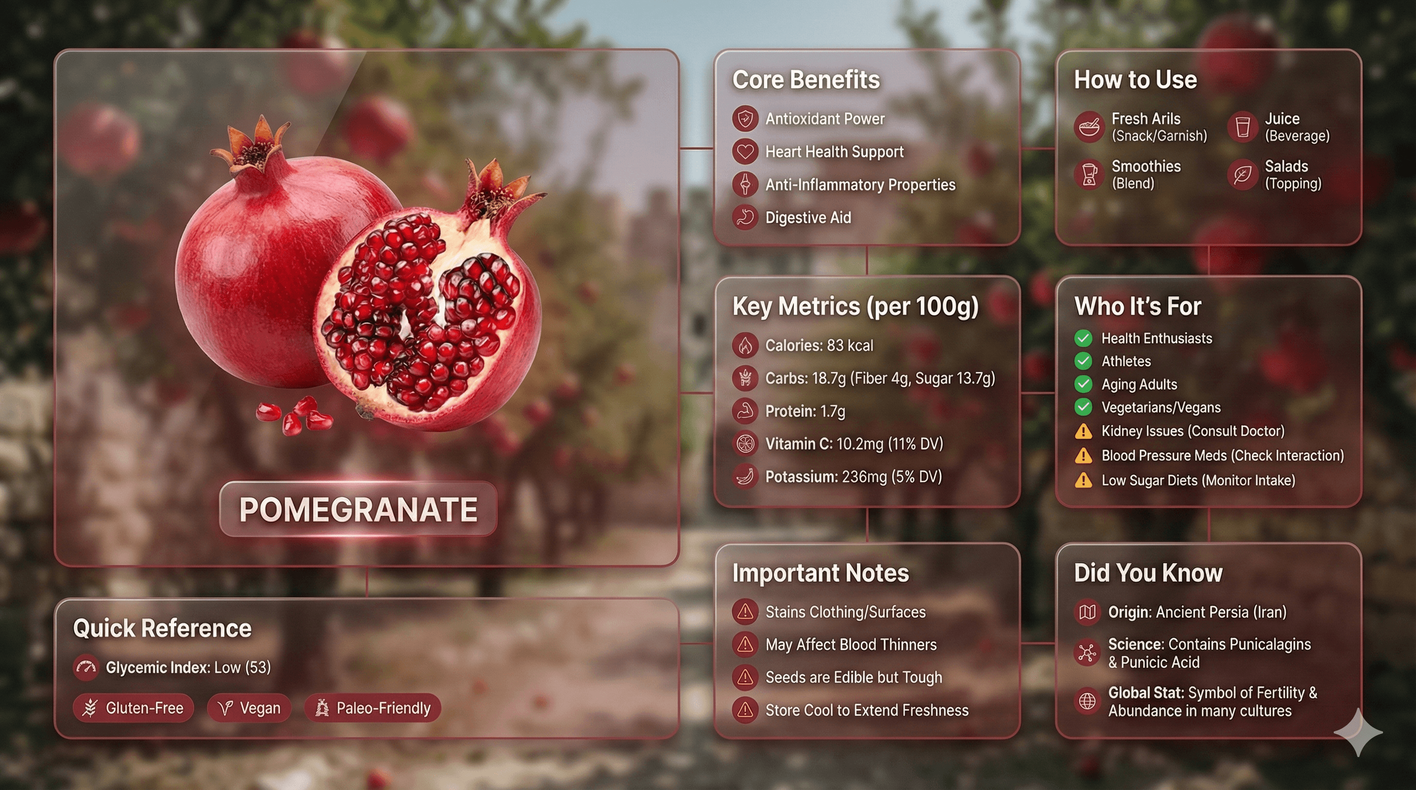 Premium liquid glass Bento grid product infographic with 8 modules