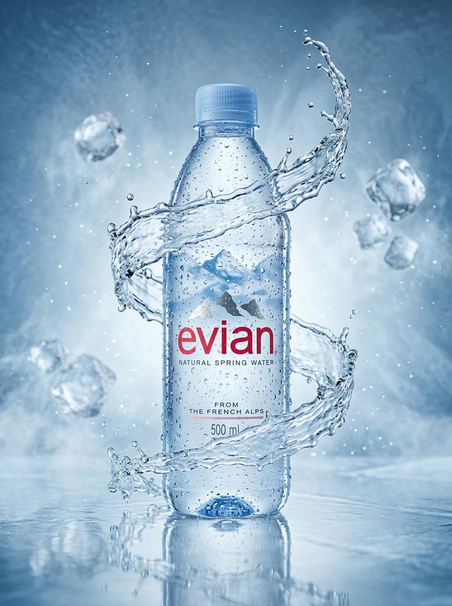 E-commerce Main Image - Luxury Water Bottle Product Photography