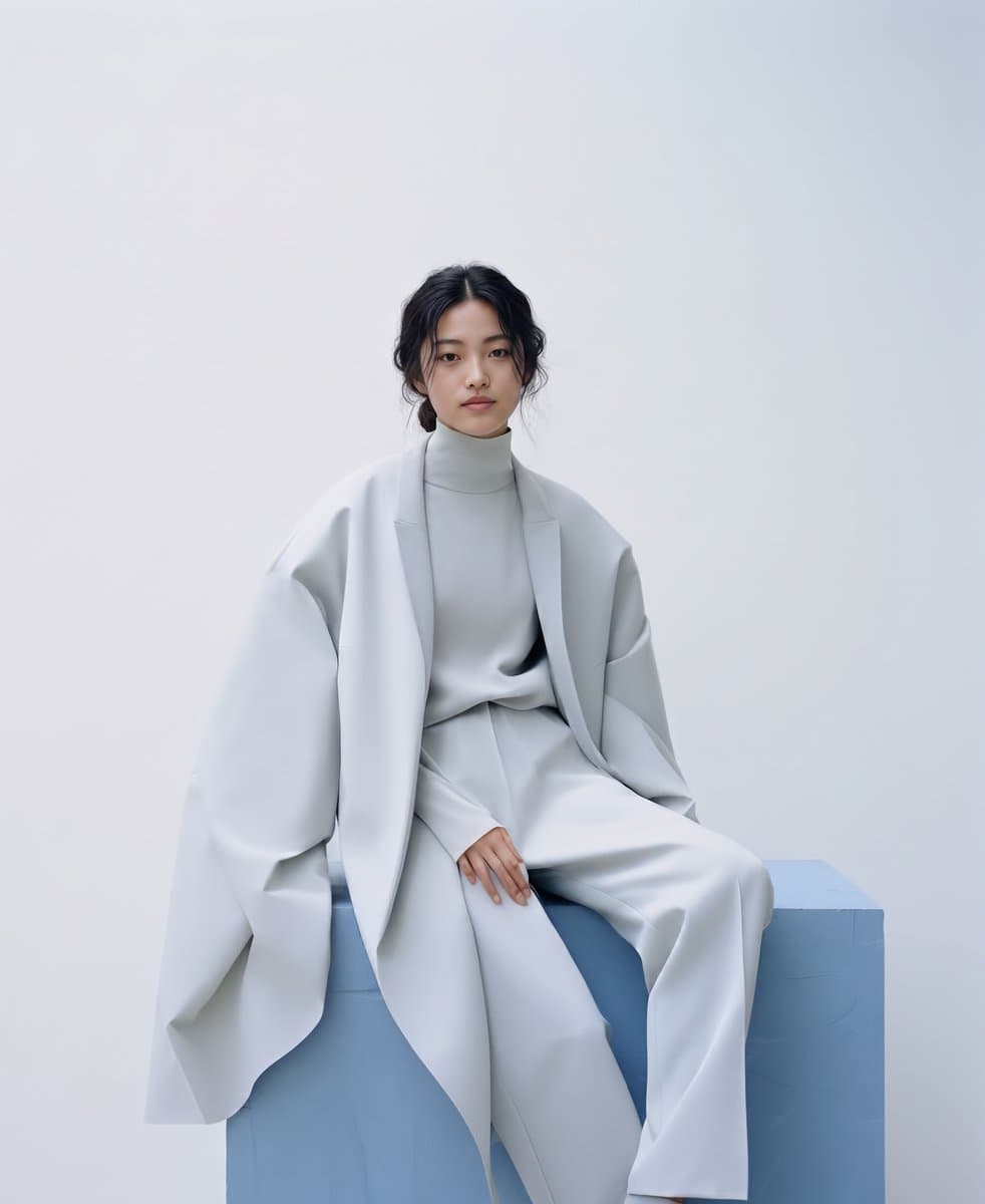E-commerce Main Image - Minimalist Architectural Fashion Portrait