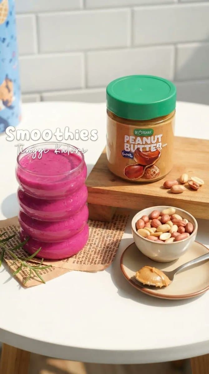 E-commerce Main Image - Commercial Pink Berry Smoothie Photography