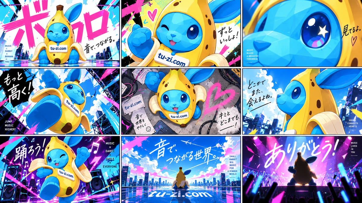 Vocaloid MV Style Character Grid