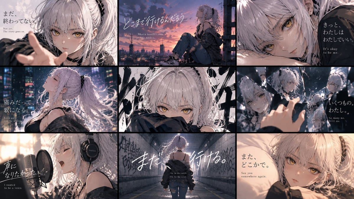 Nine-Panel Anime Storyboard Collage