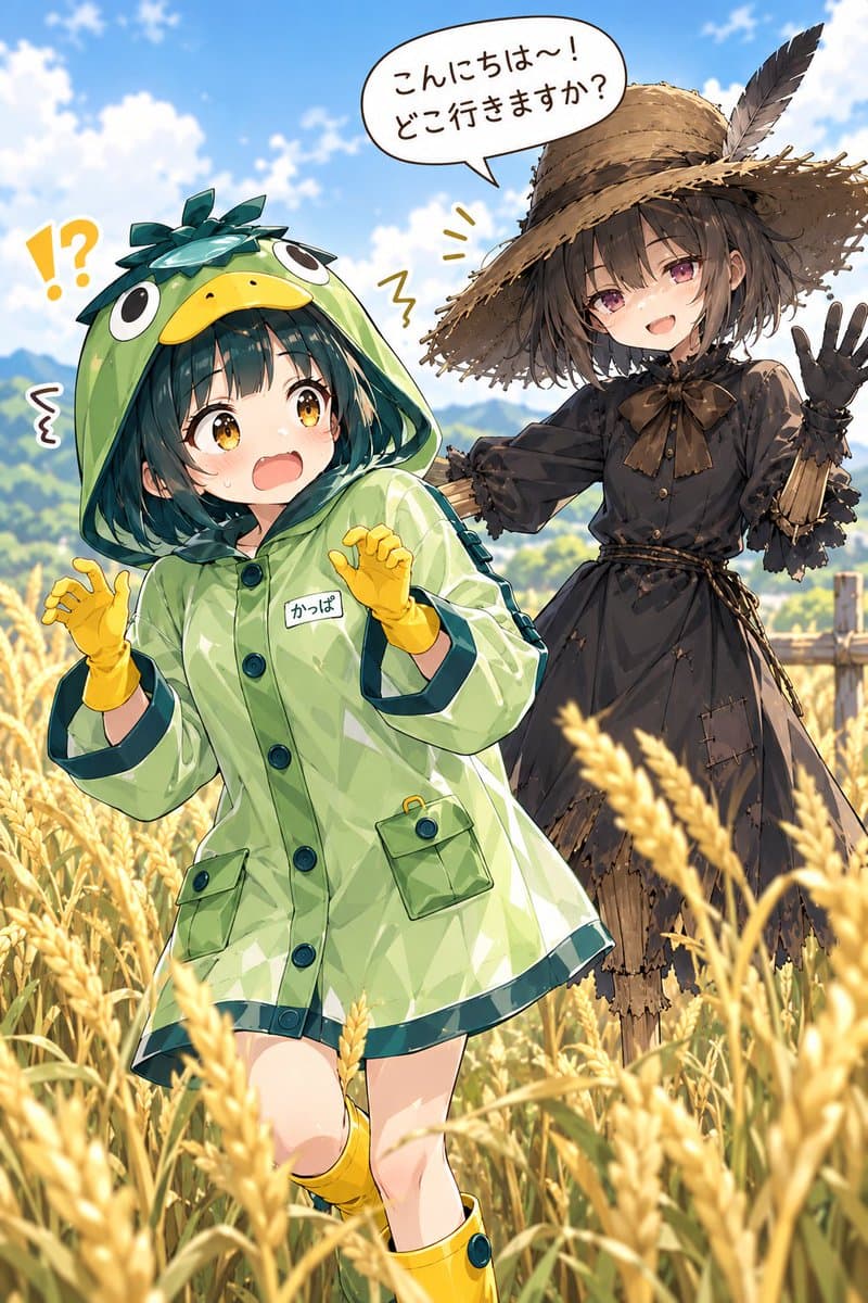 Kappa Girl and Scarecrow Witch