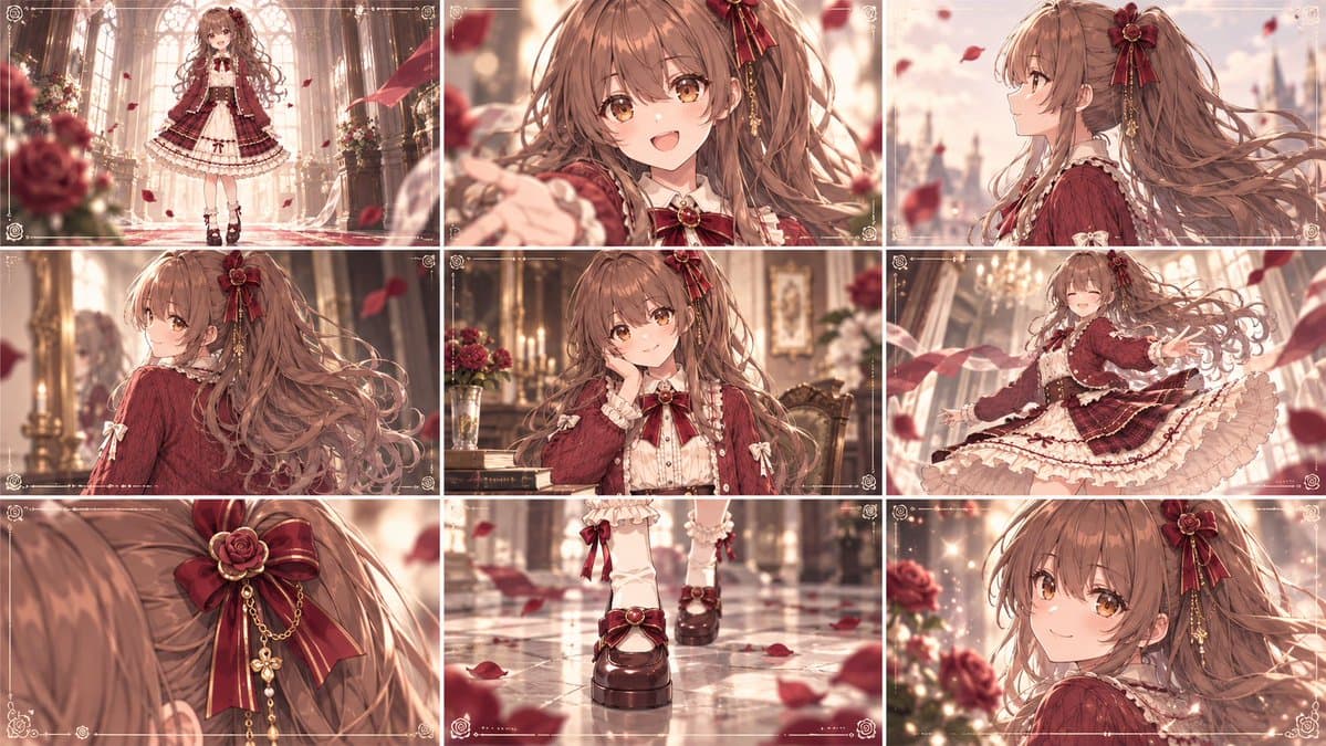 Cinematic Gothic Lolita 3x3 Anime Stills