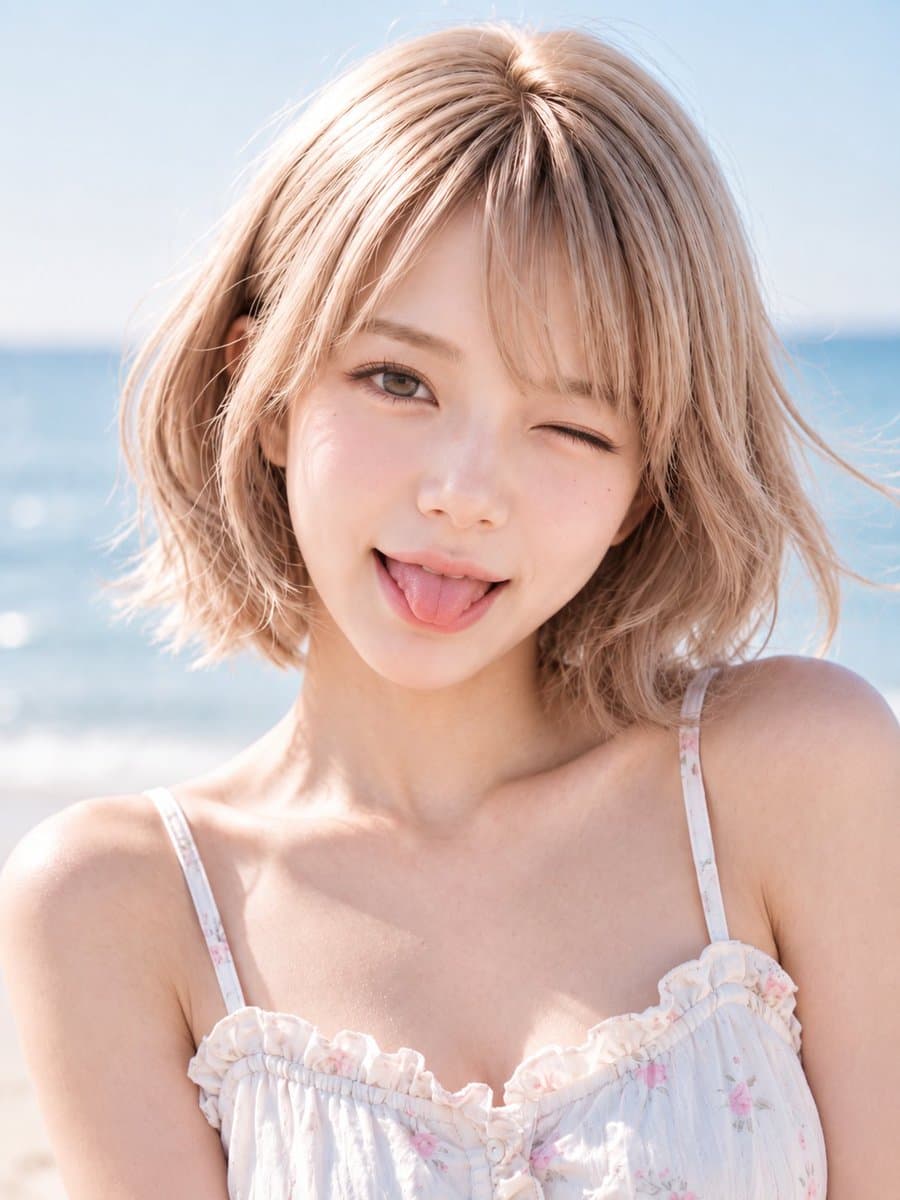 Playful Wink Portrait Edit