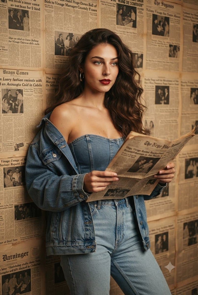 Editorial Denim Fashion Portrait