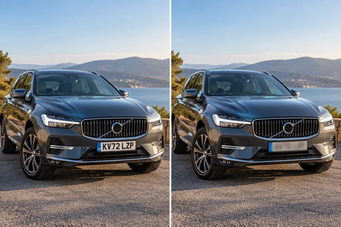 How to Blur a Licence Plate in a Photo (Free): before and after