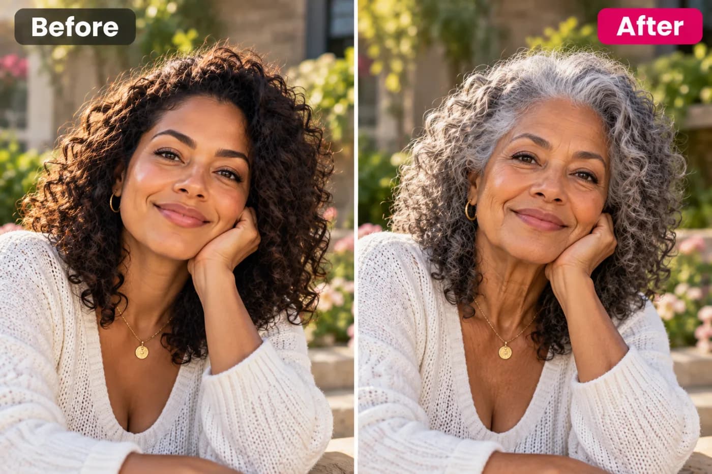 See an Older You with AI Age Progression: before and after