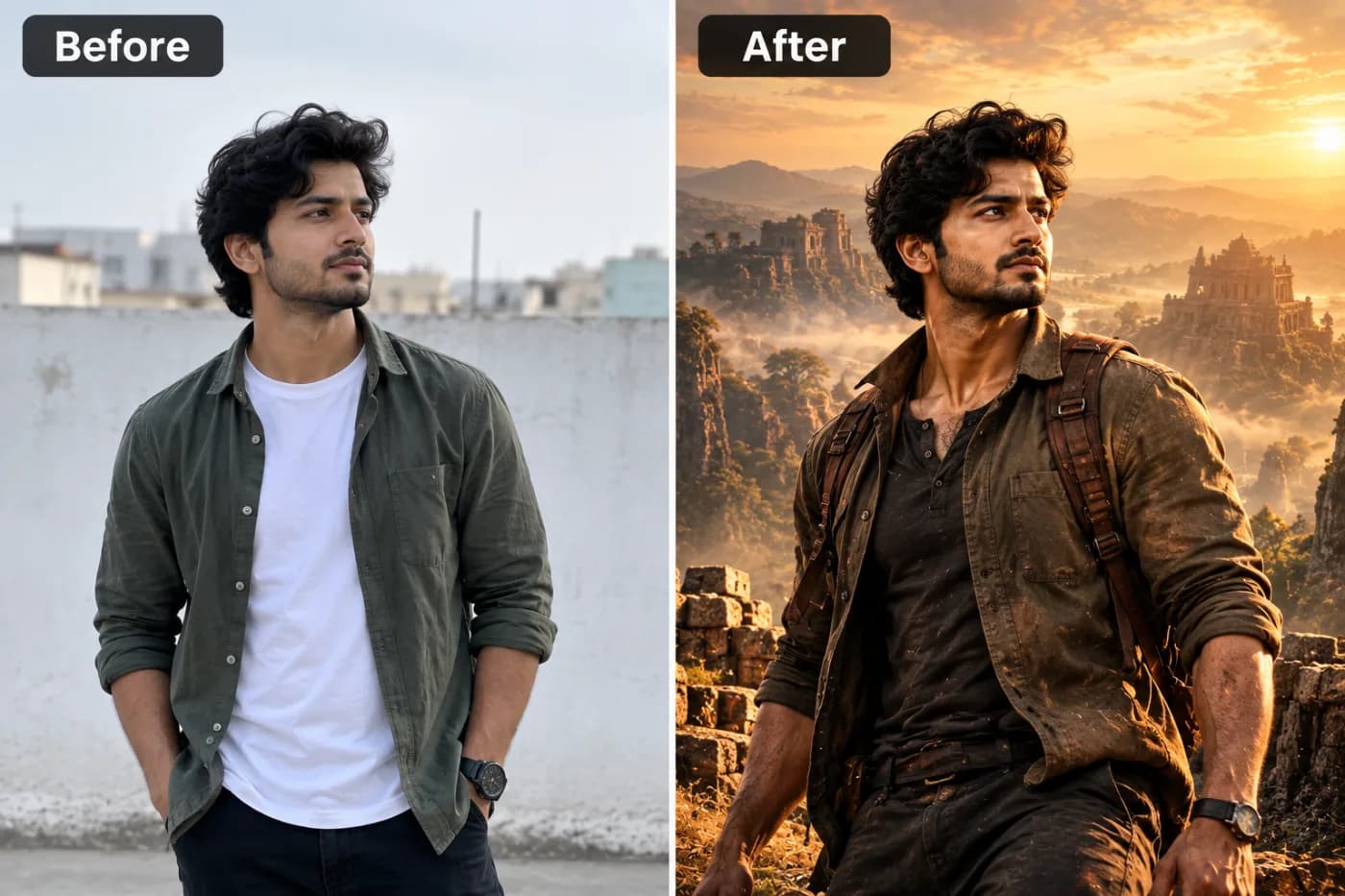 How to Make a Demotivational Poster (Classic Meme, Free): before and after